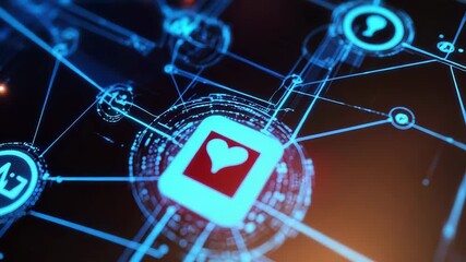 Online dating app connecting people through digital network interface - Powered by Adobe