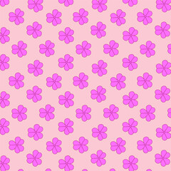 Flowers bloom seamless vector pattern