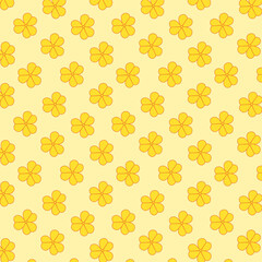 Flowers bloom seamless vector pattern
