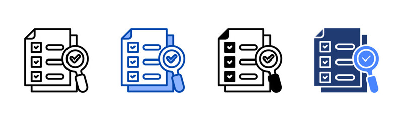 Verification icon set multiple style collection