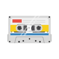 Naklejka premium Retro Cassette Tape Illustration with Colorful Design