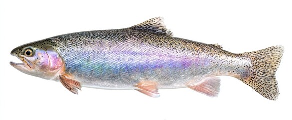 The stunning rainbow trout showcasing vibrant colors and intricate details.