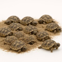 Obraz premium Just hatched little baby tutles