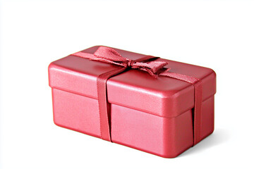 Red gift box  isolated on a white background