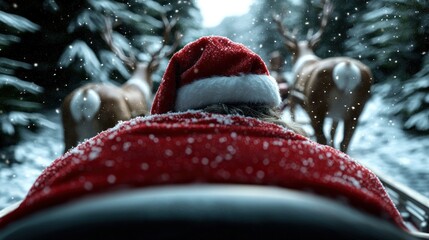 Santa's Sleigh Ride A Whimsical Journey Through a Snowy Winter Wonderland