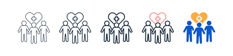 Public Health different style icons set vector illustration. 