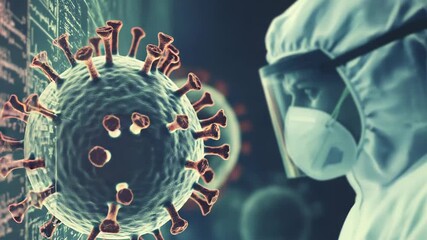 Scientist studying growing coronavirus and medical data - Powered by Adobe