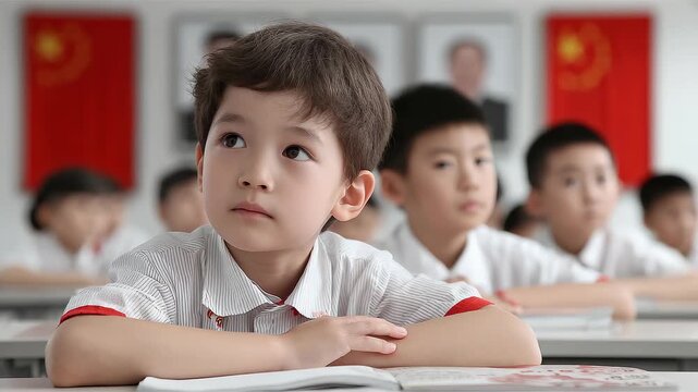 Elementary School Students Listening Attentively in the Classroom