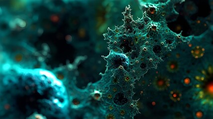 Tiny sea creature on vibrant green coral reef