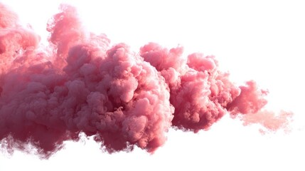 Fototapeta premium pink smoke plume from cylinder