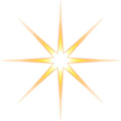Golden Starburst Light Effect: Warm, Bright, and Radiant Design Element for Overlay.