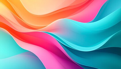 Abstract colorful flowing shapes