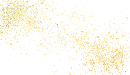 Gold Foil splatter glitter Golden stroke on transparent background