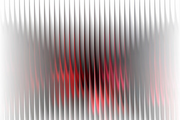 Abstract blurred glowing red background with vertical striped white overlay, futuristic artistic wallpaper design with luminous radiant illumination texture