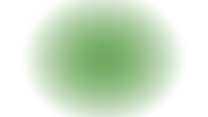 Soft green gradient circle isolated on transparent background, abstract background, gentle color transition, smooth blur effect, digital art