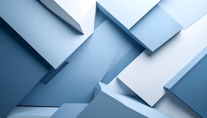 Abstract blue geometric shapes