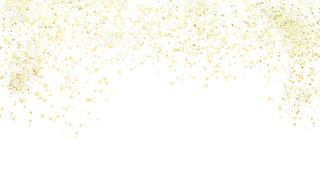 Gold Foil splatter glitter Golden stroke on transparent background. Gold Splater element