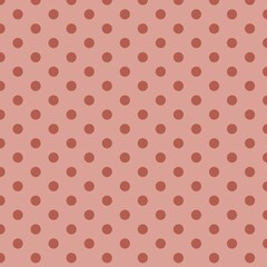 レトロでキュートなピンクのドット柄の背景素材イラスト