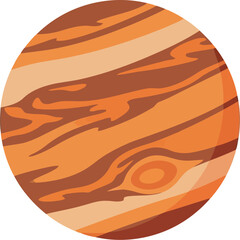 Jupiter's swirling orange hues cosmic orb vector