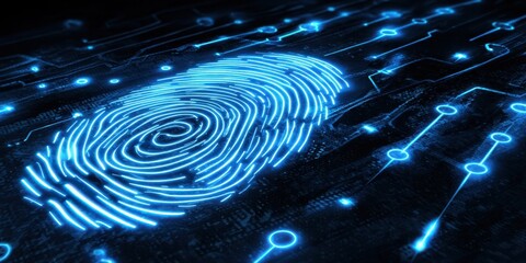 The Digital Fingerprint Representing Unique Identification in Modern Technology