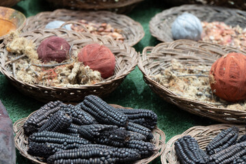 Black Corn in a Basket in Cusco, Peru – Traditional Andean Ingredient
