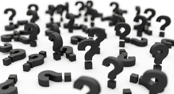 A Collection of Many Question Marks in Focus - Powered by Adobe