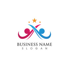 Community people group logo  social icon