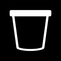 Empty Bucket Isolated Flat Drawing Illustration Art, Bucket Minimalist Simple Icon Symbol Graphic Set