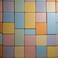 Colorful EVA Foam Puzzle Floor Tiles in Pastel Tones