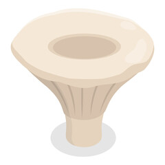 3D Isometric Flat  Set of Mushrooms. Item 6