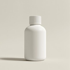 Minimalist white bottle showcasing clean lines for branding mockups