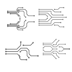 Electric Circuit Board | Technology Connection Background | Electronic Network Vector Illustration