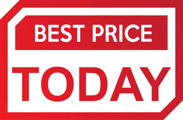Best Price Today Sale Tag. Vector Template with Bold Colors for Retail Ads, Online Shop Promotions, and Flash Sales. Best Price Today Promotional Badge, Eye-Catching Tag Vector for Digital Marketing