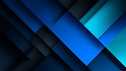 Ai generated image of abstract background with blue and turquoise geometric shapes creating a modern and visually appealing composition for designs