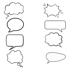 Clean speech bubble symbol crafted for dialogue, text, and graphic design.