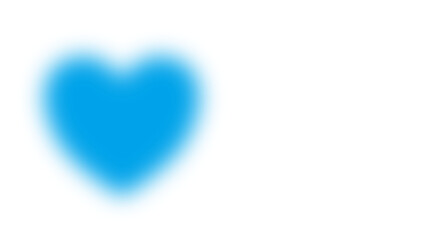A soft, blurred, blue heart, symbolizing love, care, and affection. A visual representation of emotions.  transparent background
