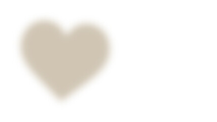 A soft, blurred heart shape against a clear backdrop, creating a subtle and delicate aesthetic transparent background
