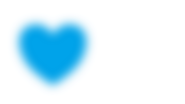 A soft, blurred, blue heart, symbolizing love, care, and affection. A visual representation of emotions.  transparent background
