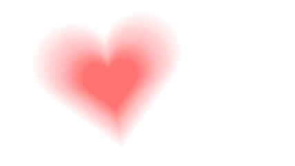 A soft, romantic heart with a glowing aura, perfect for expressing love and affection. transparent background