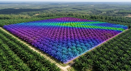 High-tech agricultural analysis using remote sensing on a palm oil farm for sustainable resource management