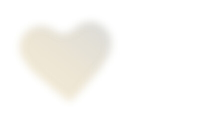 A gentle, soft-focus image of a heart shape, evoking feelings of love and affection transparent background