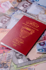 Bahraini passport for travelling, flying and doing business. Bahrain document, id