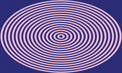 Pink and blue concentric circles abstract background pattern vector
