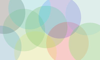 Soft pastel overlapping circles abstract background with gentle color gradients vector
