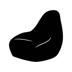 Black bean bag chair illustration for comfortable seating and modern home decor ideas designs