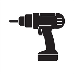  Cordless Power Drill Icon Vector Illustration