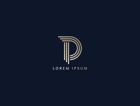 letter D line style logo design, d lettermark, architect firm logo d, d abstract logo