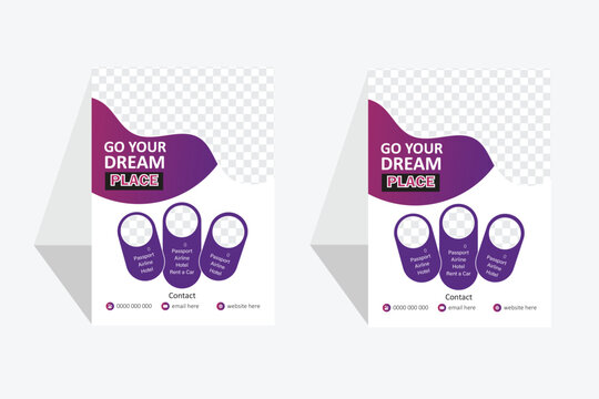 Travel flyer templet design vector file for enjoy your holyday