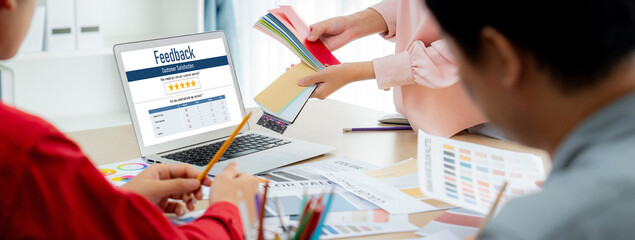 Customer feedback and review analysis by brisk computer software for corporate business