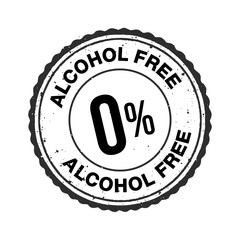 Alcohol Free Icon, Symbol, Vector, Badges Stock Illustration